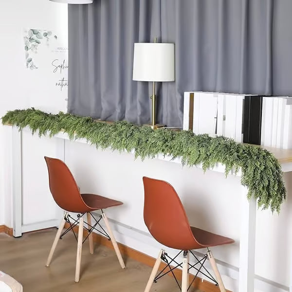 ⛄2025 Christmas Artificial Cypress Leaf Vine Wreath🎄（1.8m）